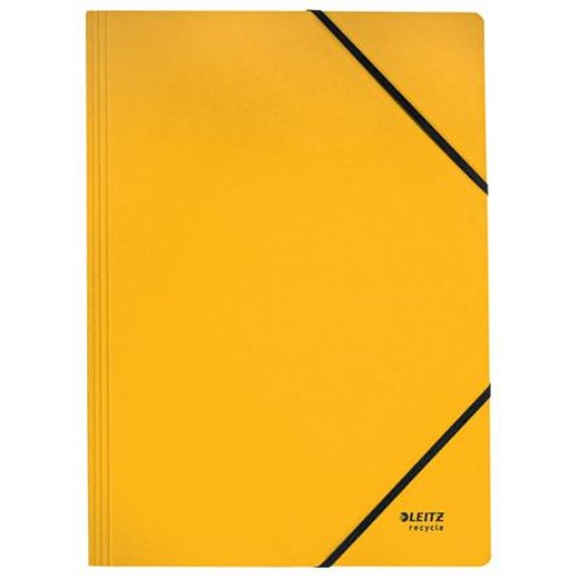 Doska s gumičkou, kartónová, A4, LEITZ "Recycle", žltá