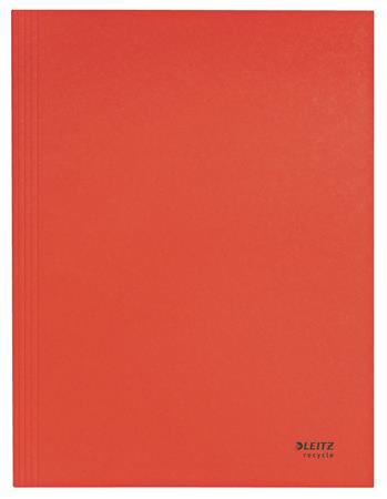 Doska s chlopňami, kartón, A4, LEITZ "Recycle", červená