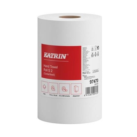 Utierky, na rolke, 2-vrstvové, KATRIN, biela, "CLASSIC S2/75"