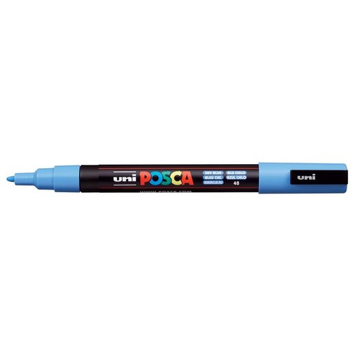 Dekoračný popisovač, 0,9-1,3 mm, UNI "Posca PC-3M", modrá