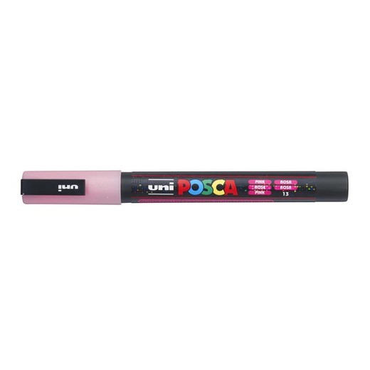 Dekoračný popisovač, 0,9-1,3 mm, UNI"Posca PC-3ML", lesklá ružová