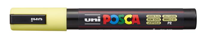 Dekoračný popisovač, 1,8-2,5 mm, UNI "Posca PC-5M", žltý (P2)