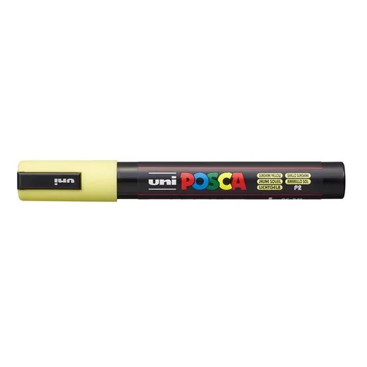 Dekoračný popisovač, 1,8-2,5 mm, UNI "Posca PC-5M", žltý (P2)