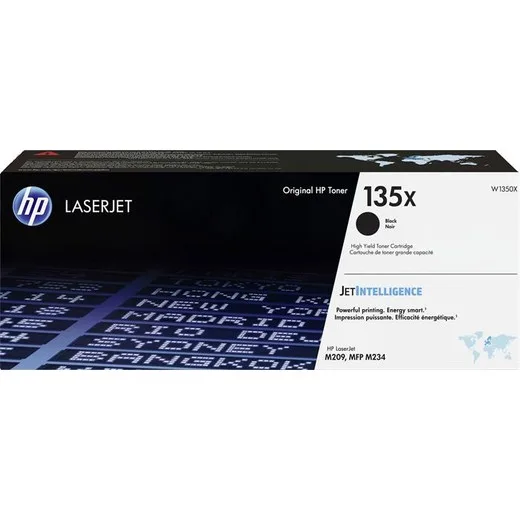 W1350X Laserový toner do LaserJet M209, MFP M234 tlačiarní, HP 135X, čierna, 2,4k
