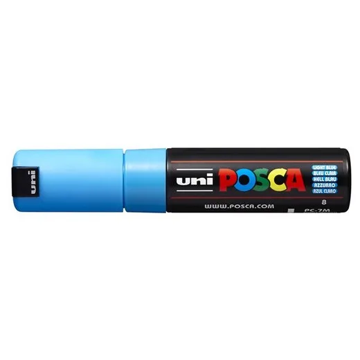 Dekoračný popisovač, 4,5-5,5 mm, UNI "Posca PC-7M", svetlomodrá