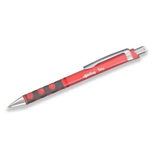Guľôčkové pero, 0,8 mm, stláčací mechanizmus, telo: ruža - čajovka, ROTRING "Tikky", modrá