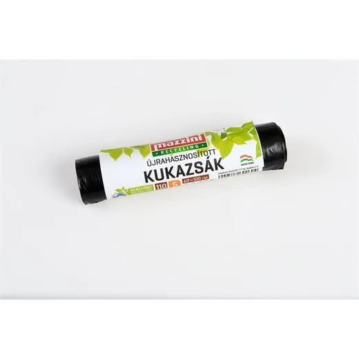 Vrecia na odpadky, recyklované, 110 l, 5 ks, 60x100 cm, 17 µ, MAZZINI, čierna