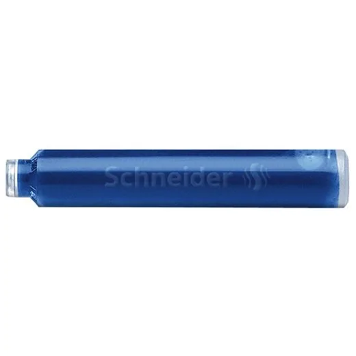 Bombička do plniaceho pera, 100 ks, SCHNEIDER, kráľovská modrá