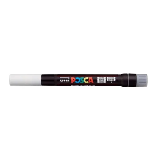 Popisovač v tvare štetca, UNI "Posca PCF-350", biela