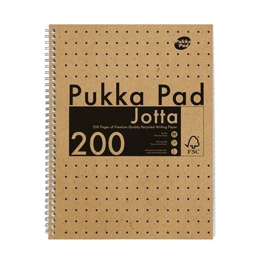Špirálový zošit, A4, linajkový, 100 listov, PUKKA PAD "Jotta Kraft"