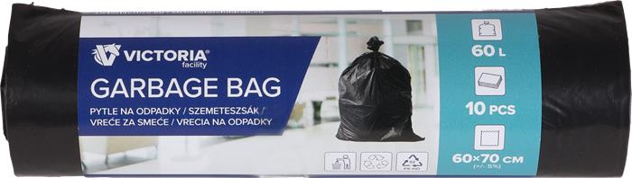 Vrecia na odpadky, 60 l, 10 ks, VICTORIA FACILITY