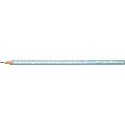 Grafitová ceruzka, B, trojhranná, FABER-CASTELL "Sparkle", metalická modrá