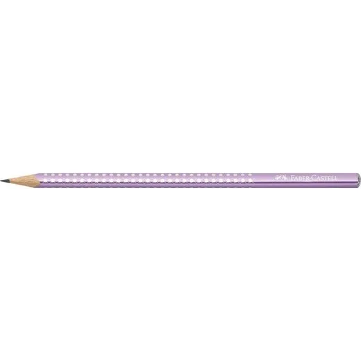Grafitová ceruzka, B, trojhranné, FABER-CASTELL "Sparkle", metalická fialová