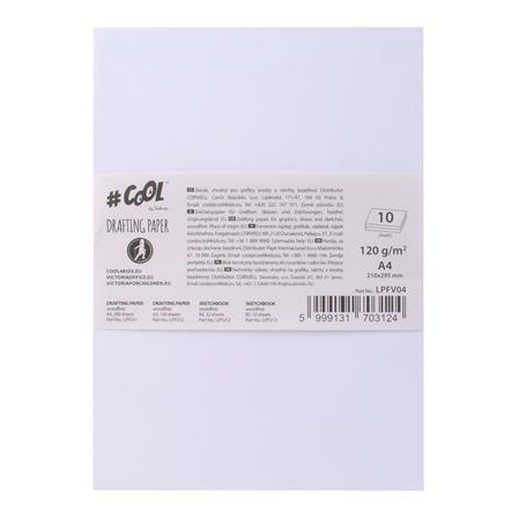 Výkres, bezdrevný, A4, 120 g/m2, COOL BY VICTORIA