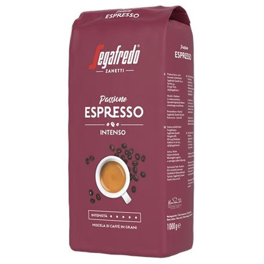 Káva, pražená, zrnková, 1000 g, SEGAFREDO "Passione Espresso"