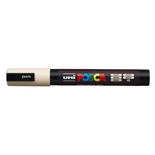 Dekoračný popisovač, 1,8-2,5 mm, UNI "Posca PC-5M", béžový (45)