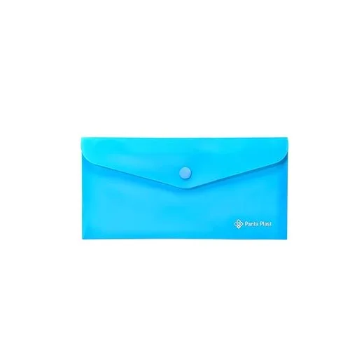 Obal na patent, 250x140 mm, PP, PANTA PLAST, neónovo modrá