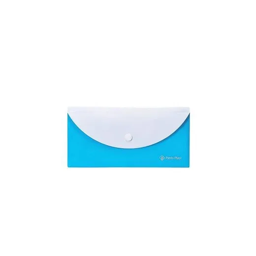 Obal na patent, 250x140 mm, PP, s dvomi vreckami, PANTA PLAST, neónovo modrá