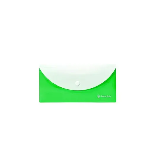 Obal na patent, 250x140 mm, PP, s dvomi vreckami, PANTA PLAST, neónovo zelená