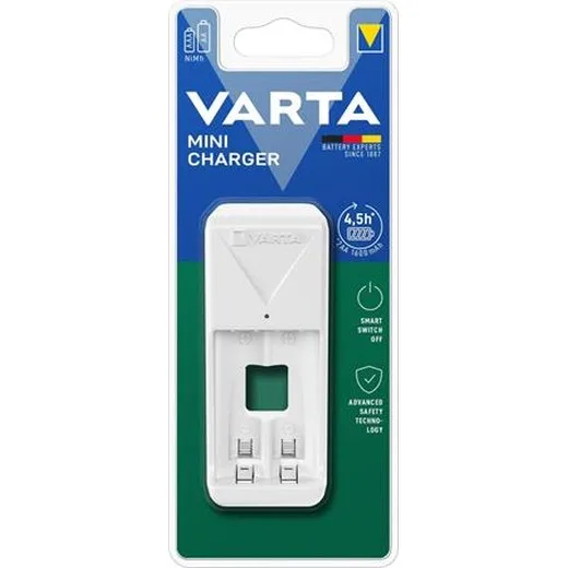 Nabíjačka batérií, AA/AAA, bez batérií, VARTA "Mini", biela