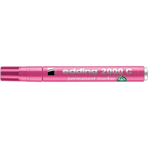 Permanentný popisovač, 1,5-3 mm, kužeľovitý hrot, EDDING "2000", ružová