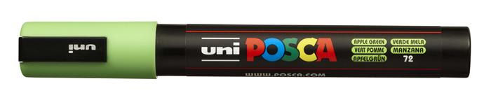 Dekoračný popisovač, 1,8-2,5 mm, UNI "Posca PC-5M", zelené jablko (72)