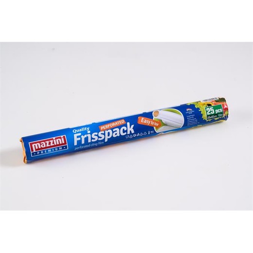 Potravinová fólia, perforovaná, 25 hárkov, 10 m, MAZZINI "Premium"