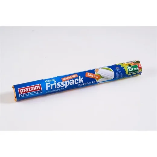 Potravinová fólia, perforovaná, 25 hárkov, 10 m, MAZZINI "Premium"