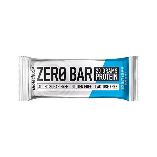 Proteínová tyčinka, bezlepková, 50g, BIOTECH USA "Zero Bar", čokoláda-kokos