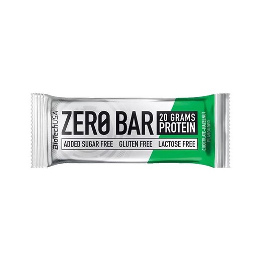 Proteínová tyčinka, bezlepková, 50g, BIOTECH USA "Zero Bar", čokoláda-oriešky