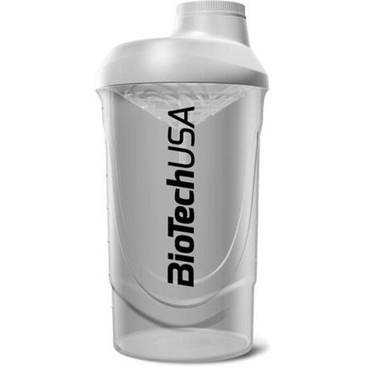 Šejker, 600ml, BIOTECH USA "Wave Shaker", čierna/strieborná