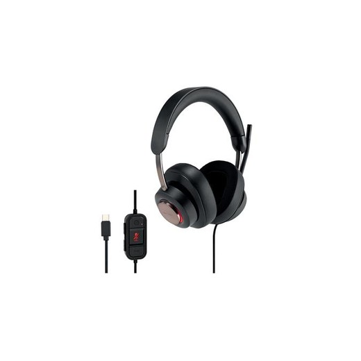 Náhlavné slúchadlá, s mikrofónom, USB-C, KENSINGTON "H2000"