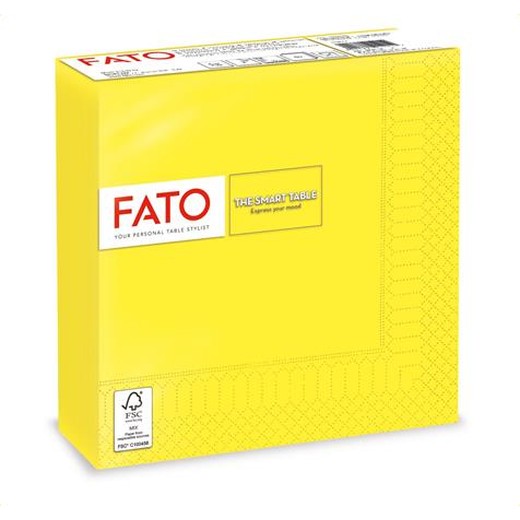 Servítky, 1/4 ohyb, 33x33 cm, FATO "Smart Table", citrónovo žltá