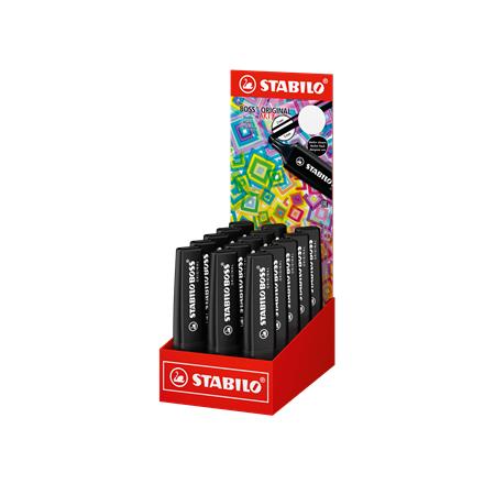 Zvýrazňovač, displej, 2-5 mm, STABILO "BOSS original NatureColors", čierna