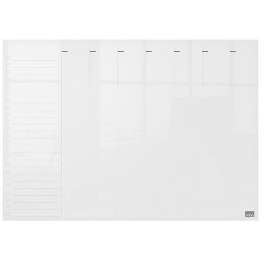 Plánovacia tabuľa, akrylová, týždenná, nástenná/stolná, A3, NOBO "Home"