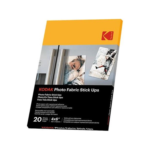 Fotopapier, pre atramentovú tlač, 10x15 cm, samolepiaci, znova nalepiteľný, KODAK "Photo Fabric Stick Ups"