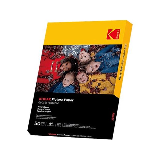 Fotopapier, pre atramentovú tlač, A4, 180 g, lesklý, KODAK "Fine Art"
