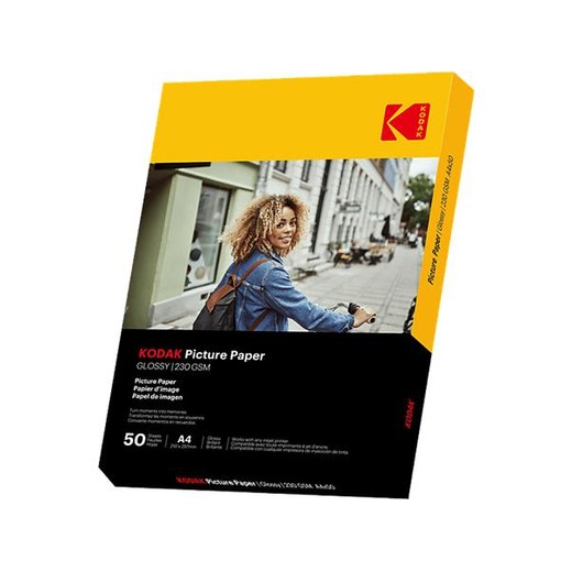 Fotopapier, pre atramentovú tlač, A4, 230 g, lesklý, KODAK "Fine Art"