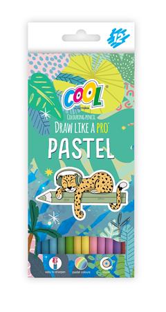 Farebné ceruzky, sada, okrúhle, COOL BY VICTORIA "Pastel", 12 pastelových farieb