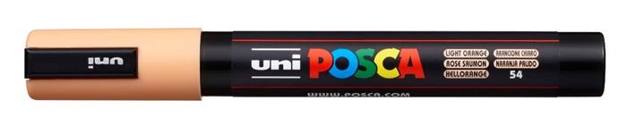 Dekoračný popisovač, 1,8-2,5 mm, UNI "Posca PC-5M", svetlooranžový (54)