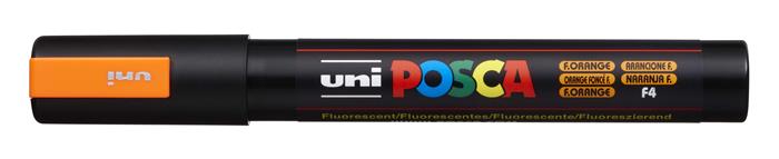 Dekoračný popisovač, 1,8-2,5 mm, UNI "Posca PC-5M", fluo oranžový (F4)