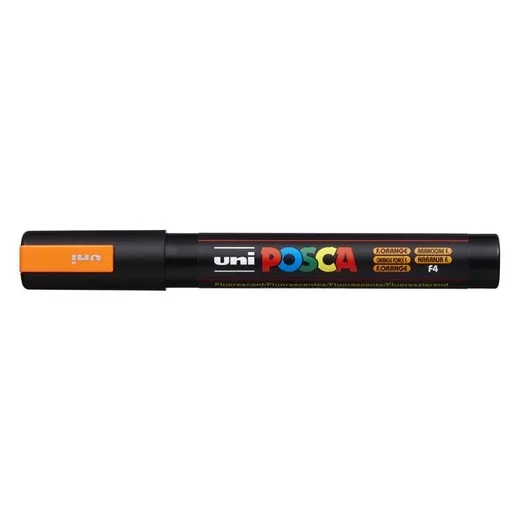 Dekoračný popisovač, 1,8-2,5 mm, UNI "Posca PC-5M", fluo oranžový (F4)