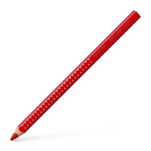 Farebné ceruzky, trojhranné, FABER-CASTELL "Grip 2001 Jumbo", červená