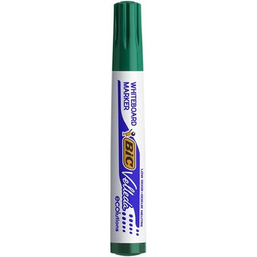 Popisovač na flipchart a tabuľu, 1,4 mm, kužeľový hrot, BIC" Velleda ecolutions", zelená