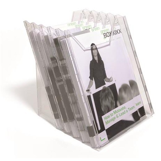 Stojan na prospekty, stolový a nástenný, stojatý, A4, DURABLE "COMBIBOXX® XL", priehľadná