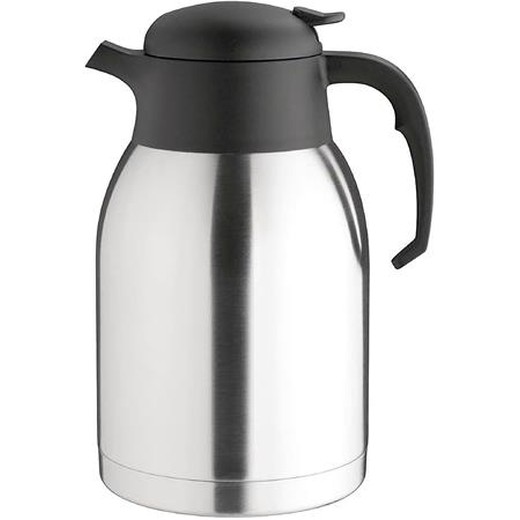 Termoska, 1,5 l, nerezová oceľ, plastová hlava, čierna