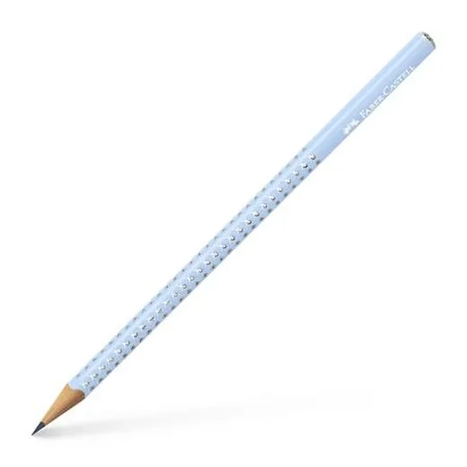 Grafitová ceruzka, B, trojhranná, FABER-CASTELL "Sparkle", perleťová nebeská modrá