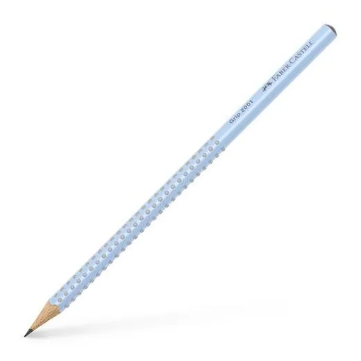 Grafitová ceruzka, B, trojhranná, FABER-CASTELL "Grip 2001", modrá