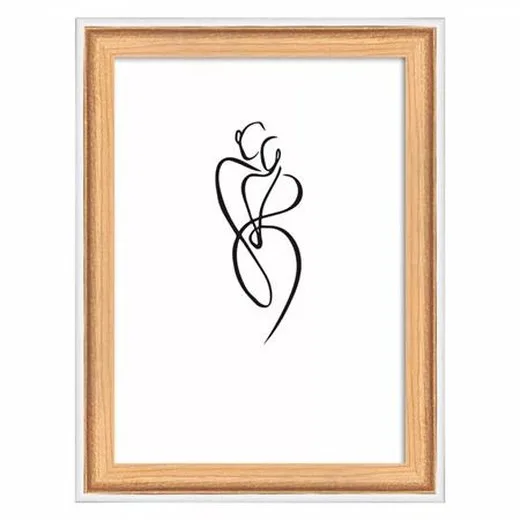 Obrazový rám, drevený, 10x15 cm, "Silhouette", bukové drevo