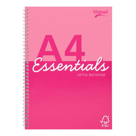 Špirálový zošit, A4, linajkový, 80 listov, PUKKA PAD "Unipad Essentials Jotta", mix